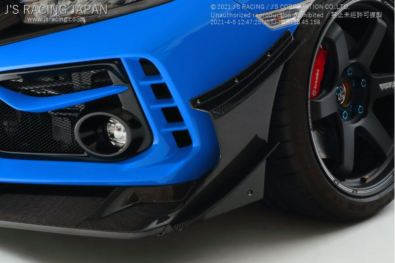 Js Racing - TYPE-S Spoiler exclusive twin canard - Honda - Civic Type R FK8 - CCN-K8-JS - Rzcrew Garage
