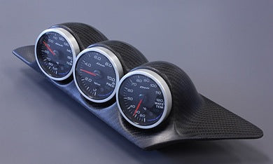 C-West - Triple Meter Panel Carbon - Honda - CR-Z ZF1/ZF2 CZF101A-MH3CF - CZF101A-MH3CF - Rzcrew Garage