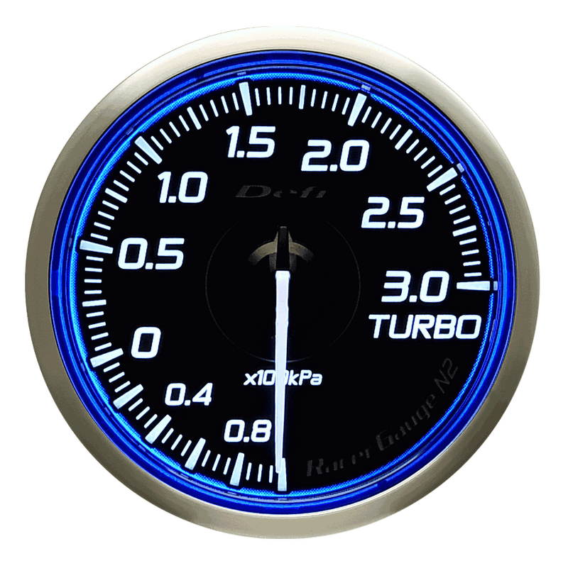 Defi Blue Racer N2 Boost Gauge - 60mm - 3 Bar - RZCrewEurope