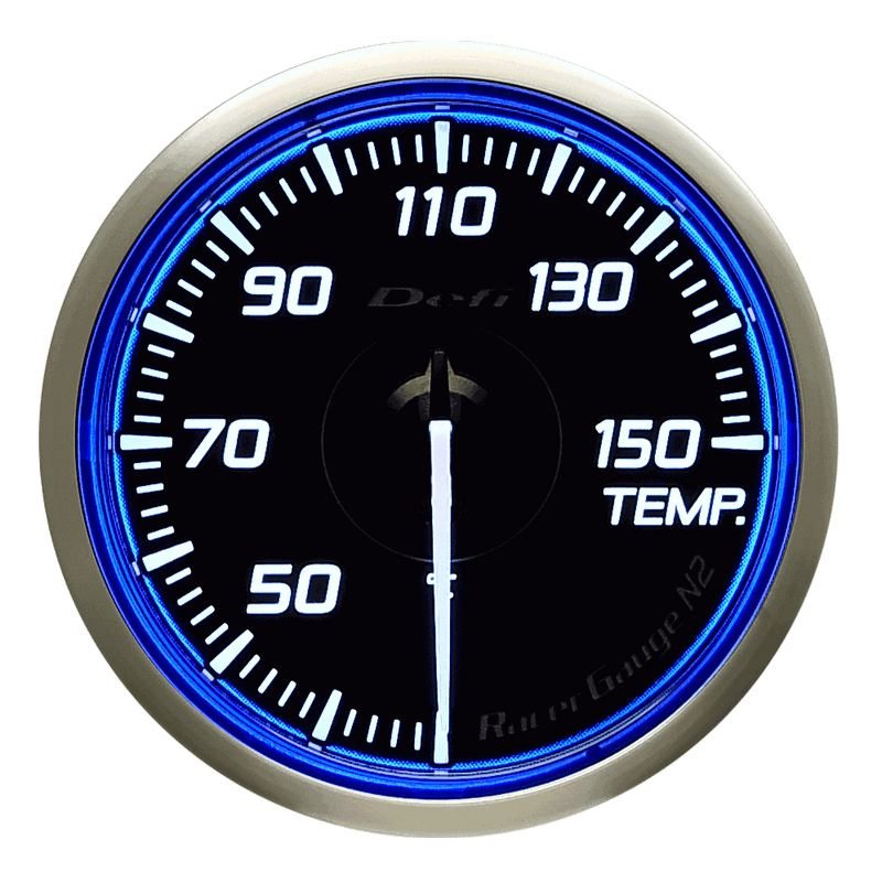 Defi Blue Racer N2 Oil Temperature,Water Temperature Gauge - 60mm - 30-150C - RZCrewEurope