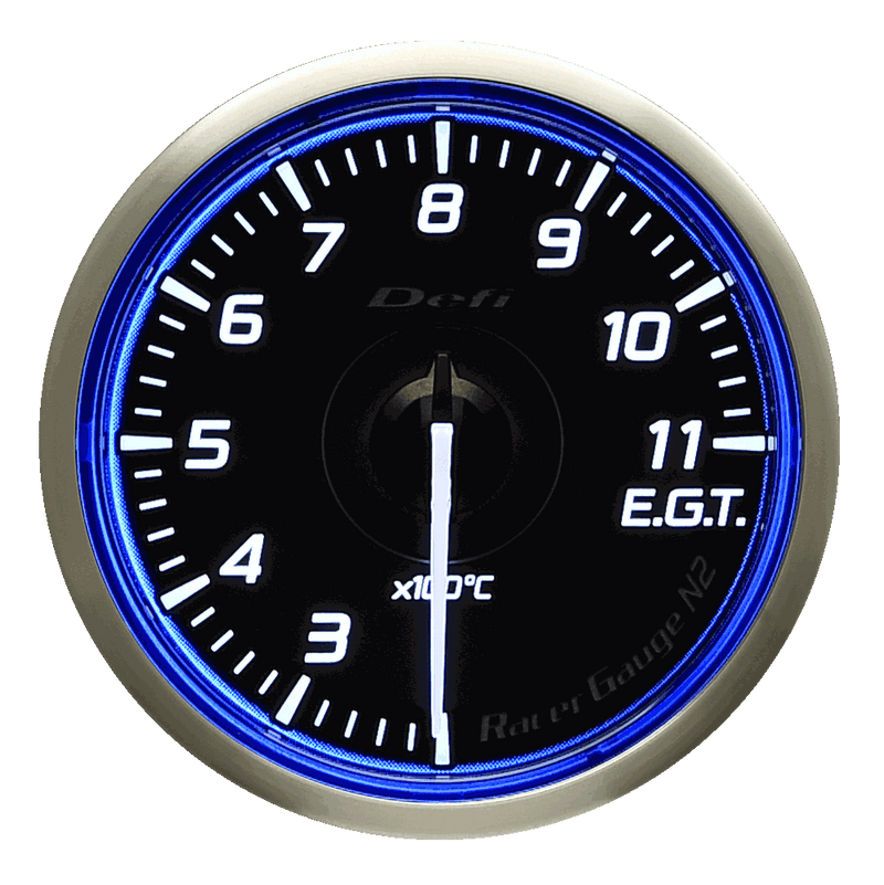 Defi Blue Racer N2 Exhaust Gas Temperature Gauge - 60mm - 200-1,100C - RZCrewEurope