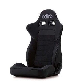 Edirb 032 Ultra Suede Silver Stitching (Seat Heater) Reclinable Seat - Frp - Black-E35PNA - Rzcrewgarage