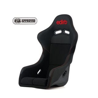 Edirb 031 Red Stitching Fixed Bucket Seat - Super Aramid - Black-F31PBZ - Rzcrewgarage