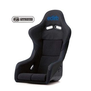 Edirb 031 Blue Stitching Fixed Bucket Seat - Super Aramid - Black-F31PCZ - Rzcrewgarage