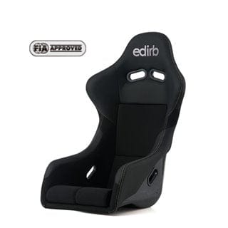 Edirb 031 Silver Stitching Fixed Bucket Seat - Super Aramid - Black-F31PNZ - Rzcrewgarage