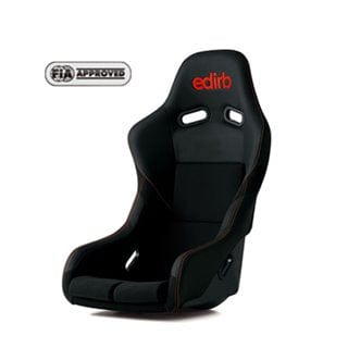 Edirb 042 Red Stitching Fixed Bucket Seat - Super Aramid - Black-F42PBZ - Rzcrewgarage