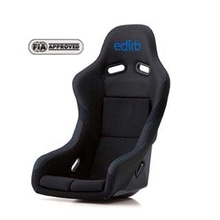 Edirb 042 Blue Stitching Fixed Bucket Seat - Super Aramid - Black-F42PCZ - Rzcrewgarage