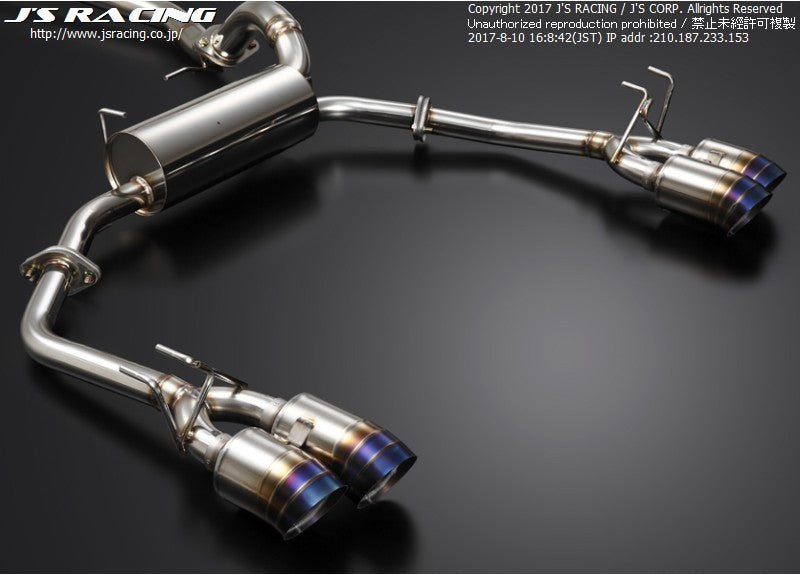 J's Racing FX-Pro Titanium Full Dual 70RS Exhaust System - FK2 - FTMW4-K2-70RS