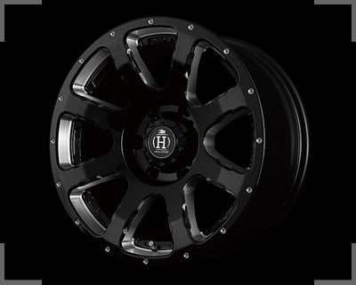 Rays HFullCross Criss Cross ByEight - 20x8.5J - 6x139.7 - ET: 22 (Black Machining)