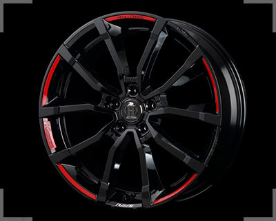 Rays HFullCross Rv5 Limited Edition - 19x8J - 5x114.3 - ET: 38/45/50 (Black/Logo Machining)