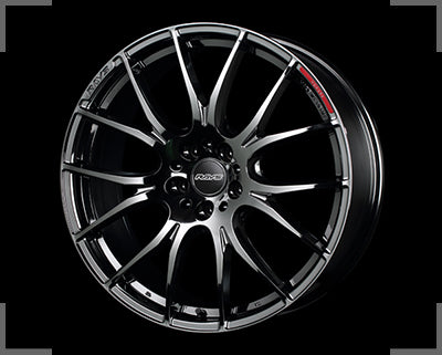Rays Homura 2X7 Jet Black Edition - 19x8J - 5x100 - ET: 48 (Black Chrome Coating)