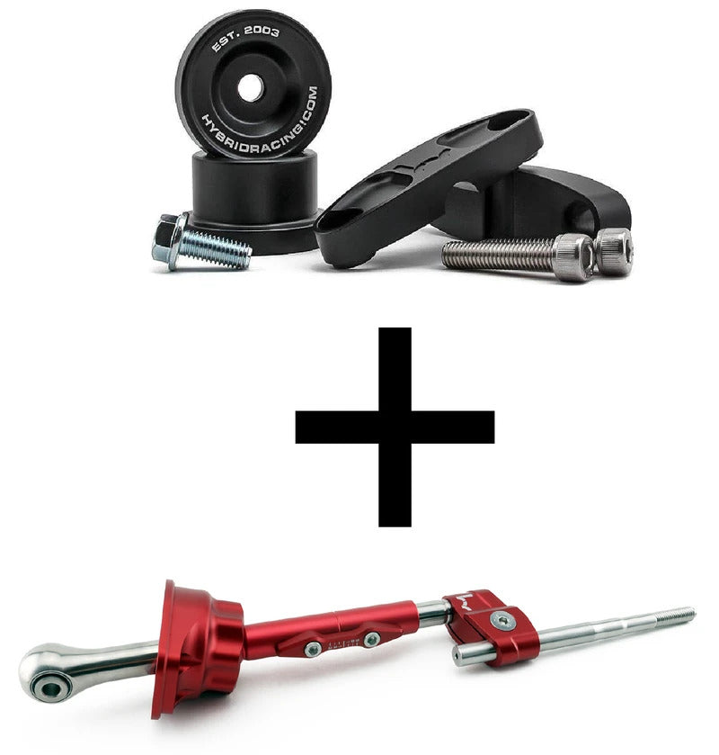 Hybrid Racing - Short Shifter (Red) & Linkage Bushing Combo - Honda - B series Flywheel - HYB-BUN-01-90 - Rzcrewgarage