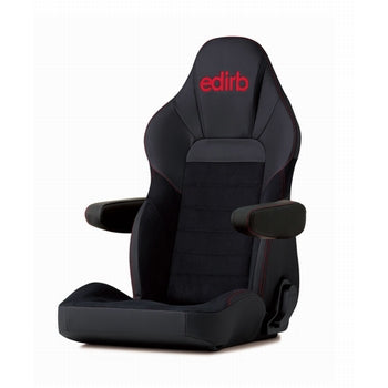 Edirb 132 Red Stitching Reclinable Seat - Frp - Black-I32PBA - Rzcrewgarage