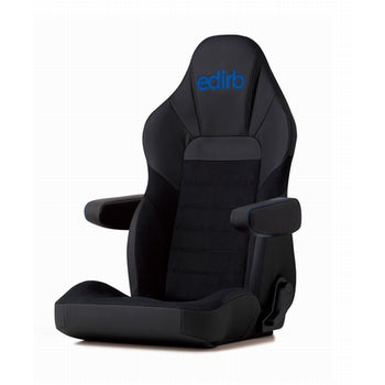 Edirb 132 Blue Stitching (Seat Heater) Reclinable Seat - Frp - Black-I35PCA - Rzcrewgarage