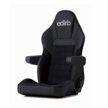 Edirb 132 Silver Stitching (Seat Heater) Reclinable Seat - Frp - Black-I35PNA - Rzcrewgarage