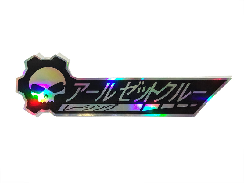 Rzcrew Racing - Holographic Sticker Katakana - RZR-HOLO-JPS - RZR-HOLO-JPS - Rzcrew Garage