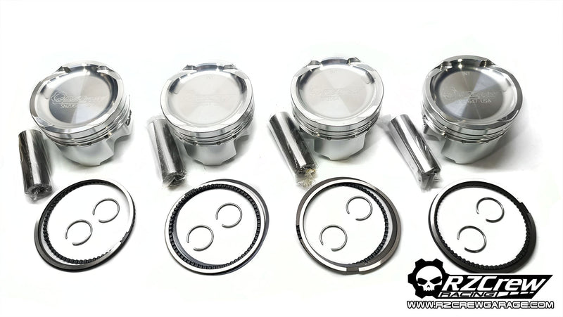 Rzcrew Racing - Forged Pistons 88.5mm - 8:5 to 15:0 Compression Ratio - Honda - F22C