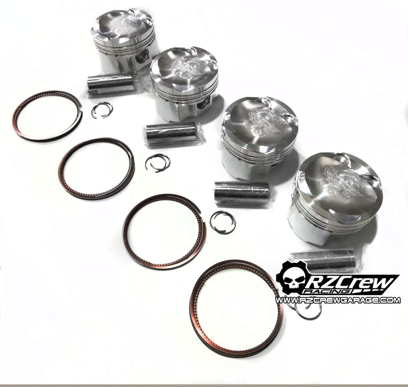 Rzcrew Racing - Forged Pistons 82mm - 8:5 to 15:0 Compression Ratio - Toyota - 4A-GE 20v Blacktop