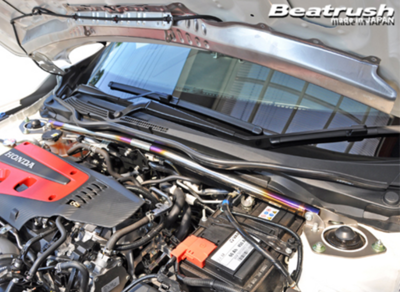 Beatrush - Front Titanium Tower Bar - Honda Civic Type R FK8 - S84070-FTV