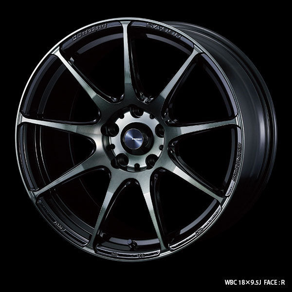 WedsSport SA-99R - 18x9.5J - 5x100 - ET: 45 (Worth Black Clear) - 5x100 - SA-99R-1895510045-WBC