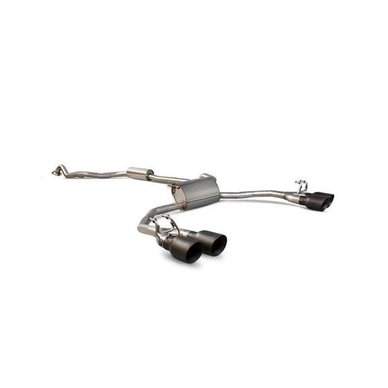 Scorpion - 63.5mm Resonated cat-back exhaust system with quad 100mm black ceramic coated Daytona tailpipes - FK2 - SD-HS-BCD-FK2