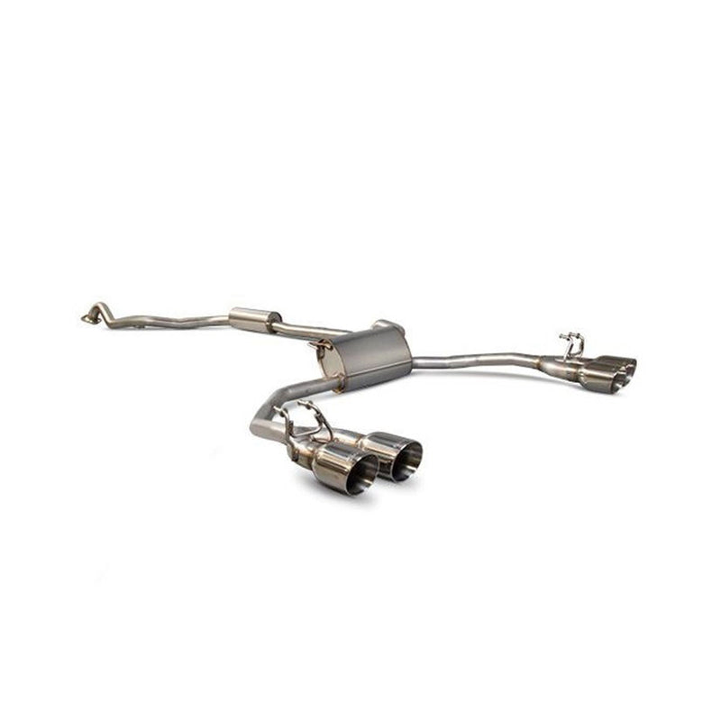 Scorpion - 63.5mm Resonated cat-back exhaust system with quad 100mm polished Daytona tailpipes - FK2 - SD-HS-D-FK2