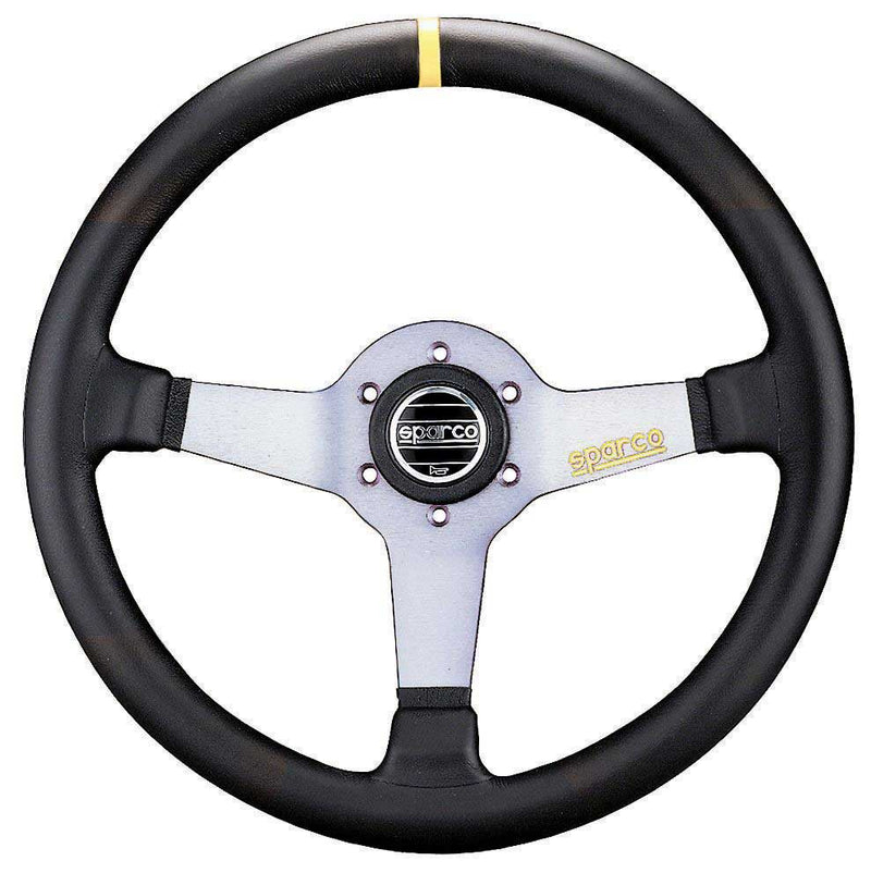 Sparco - L550 Steering Wheels - 3 Spokes Leather - 63mm Deep Dish-015TMZL9 - RZCrewEurope