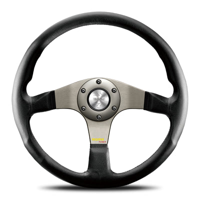Momo - Tuner Dark Gray Steering Wheels - 3 Spokes Leather - 46mm Dish-T-12 - RZCrewEurope