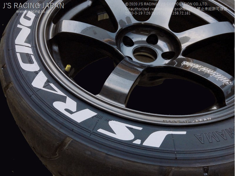 Js Racing - Tire Letter White Sticker  - Honda - TIR-01-WH - TIR-01-WH - Rzcrew Garage