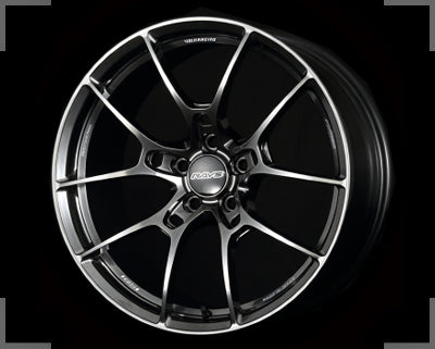Rays Volk Racing G025 - 19x8J - 5x114.3 - ET: 48/44 (Shining Black Metal / Rim Edge DC)