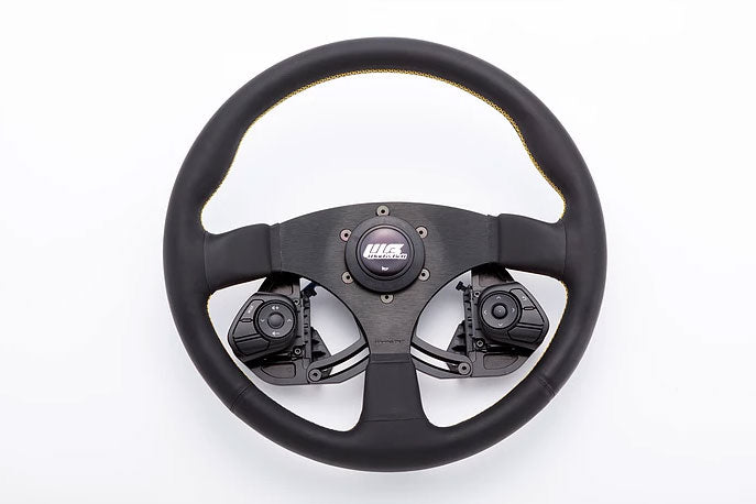 Works Bell - Type III 350 yellow stitch Steering Wheels - 3 Spokes Leather-WB-ST-BR-Y - RZCrewEurope