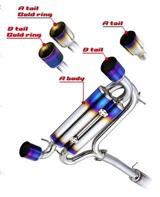 Amuse Silent-RS STTI (Gold Ring) exhaust system - Nissan - Fairlady Z Z34 - AMU-SRSSTTIG-Z34 