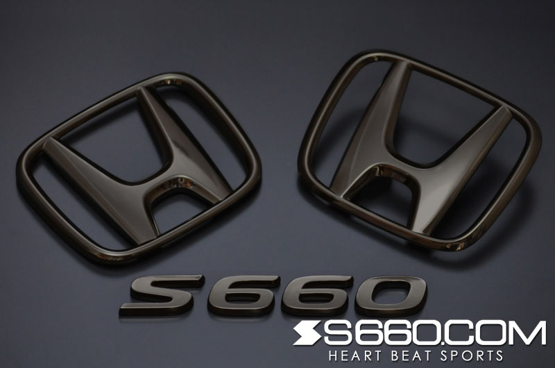 S660.COM - Coloured Emblem Kit - Honda - S 660 JW5 - Black Chrome S-660E6CB - Rzcrew Garage