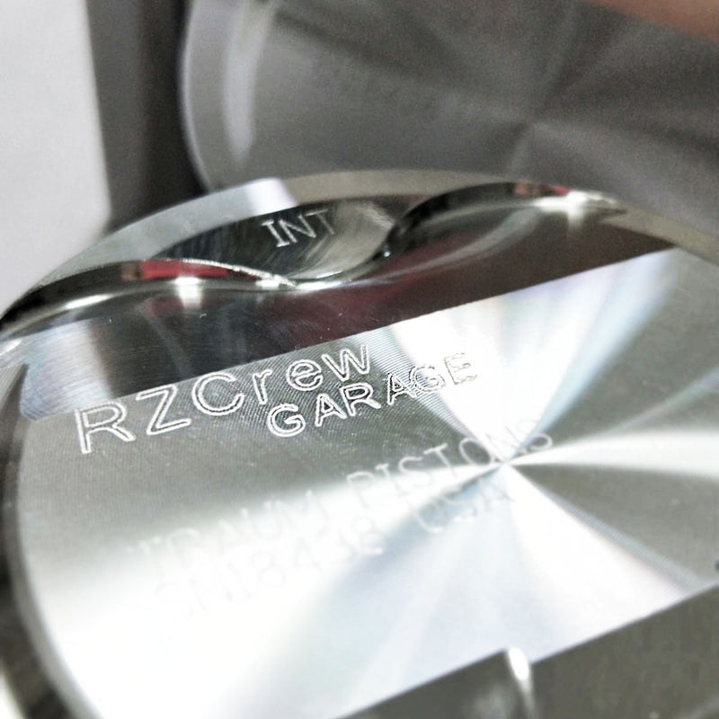 Rzcrew Racing - Forged Pistons 75.5mm - 8:5 to 15:0 Compression Ratio - Honda - D16/ZC